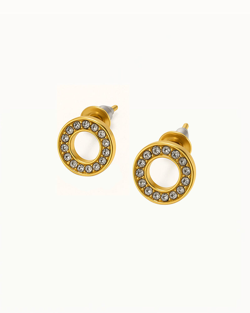 Boucles d'oreilles en cristal rond - Danou