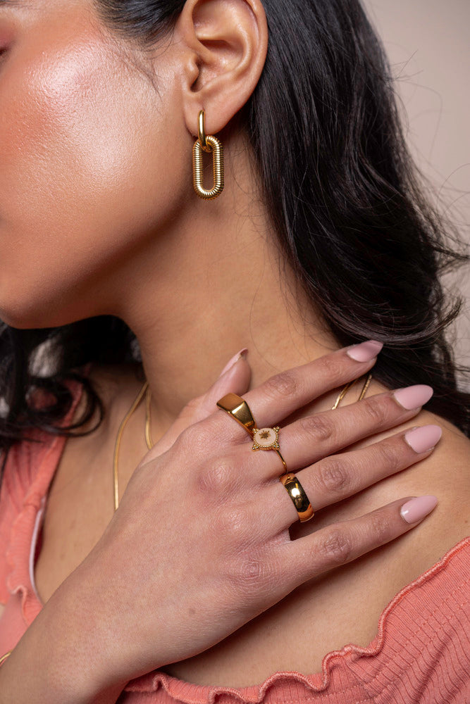 Vintage Britse Stijl Ring - Verstelbaar - Reyna - R53