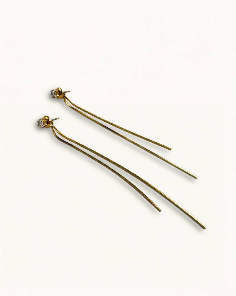 Long Earrings with Crystals - Nala