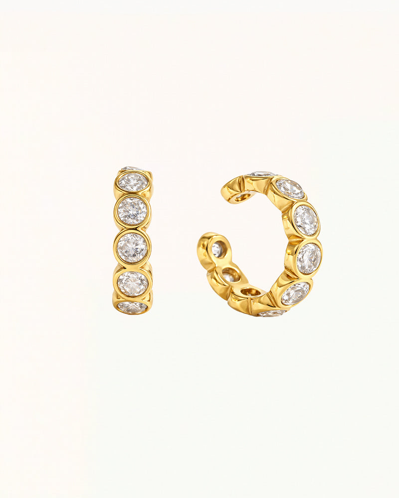 Ear Cuff with Large Round Crystals - Hawaii