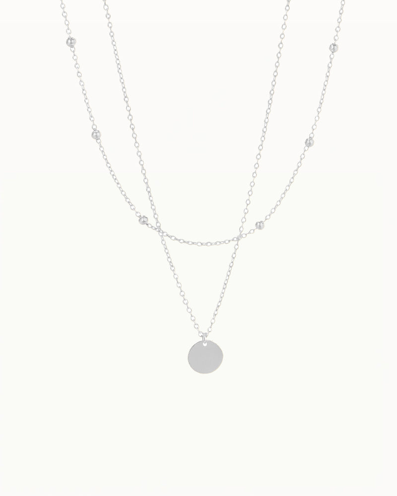 Minimalistische Dubbele Ketting met Bedel - Nataly