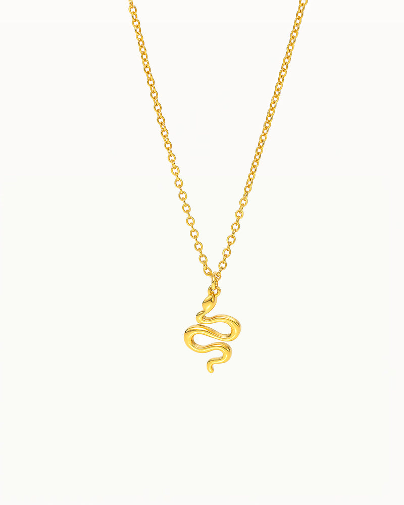 Golden Snake Necklace - Seraphina
