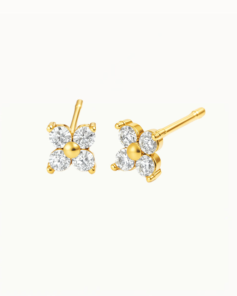 Boucles d'oreilles pierre de naissance cristalline - Caya