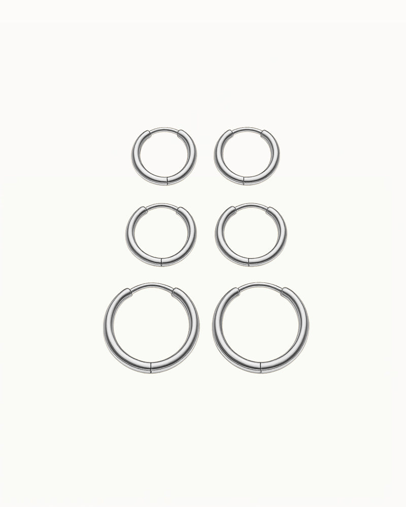 Boucles d'oreilles de base en bold petites en trois tailles - Gwen