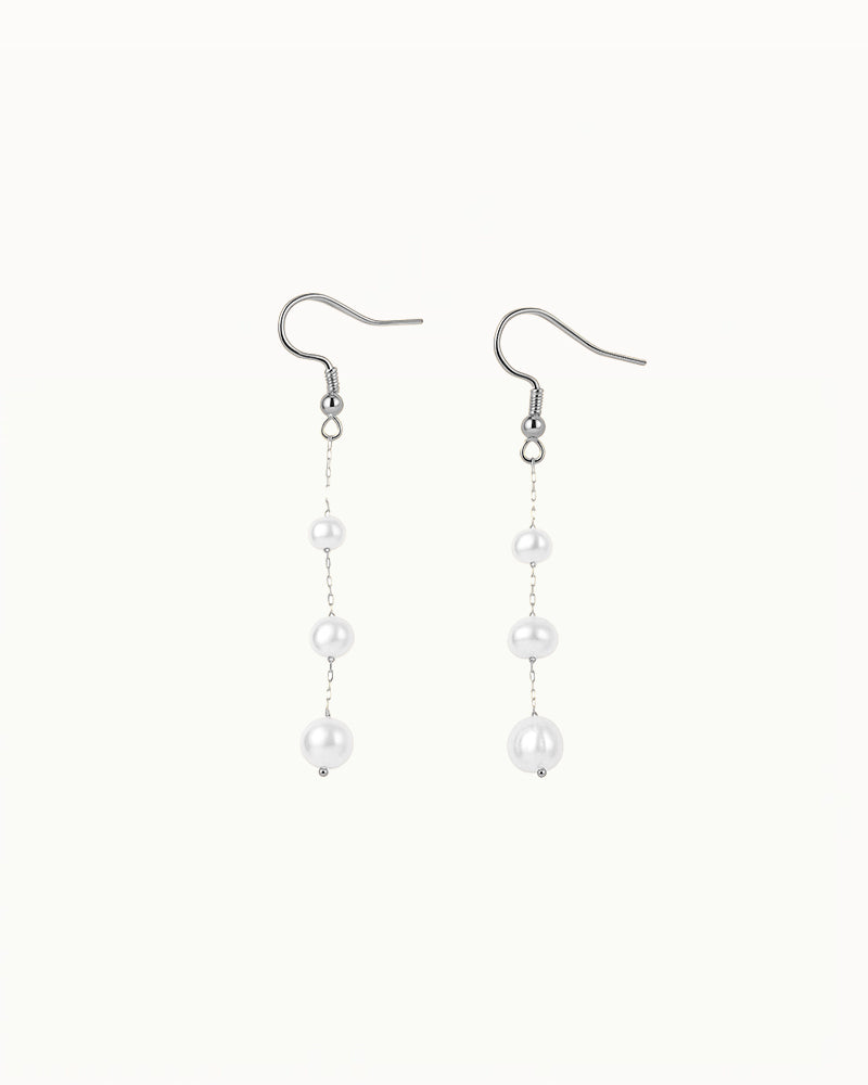 Lange Ohrringe mit Perlen - Tyra