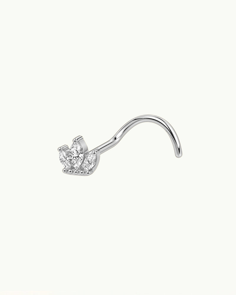 Titanium Neuspiercing Kroon met Steentjes - Quinty