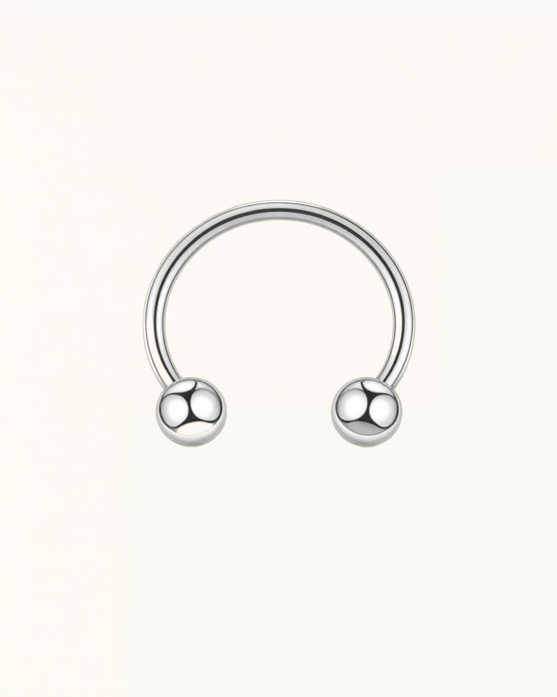 Horseshoe Nose Piercing with Double Balls - Zosia