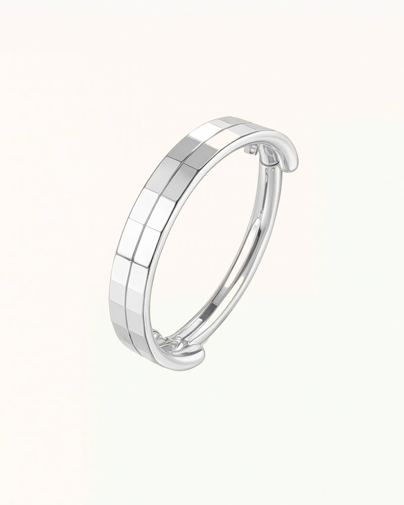 Titanium Minimalistische Dubbele Ringpiercing - Amara