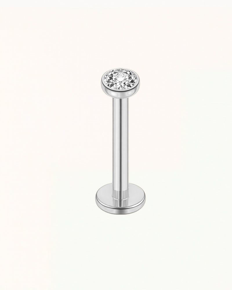 Titanium Basic Crystal Labret Piercing - Nyla
