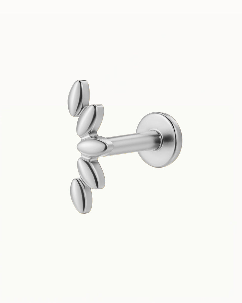 Piercing en Titane avec Feuille en Forme de Arc - Violet