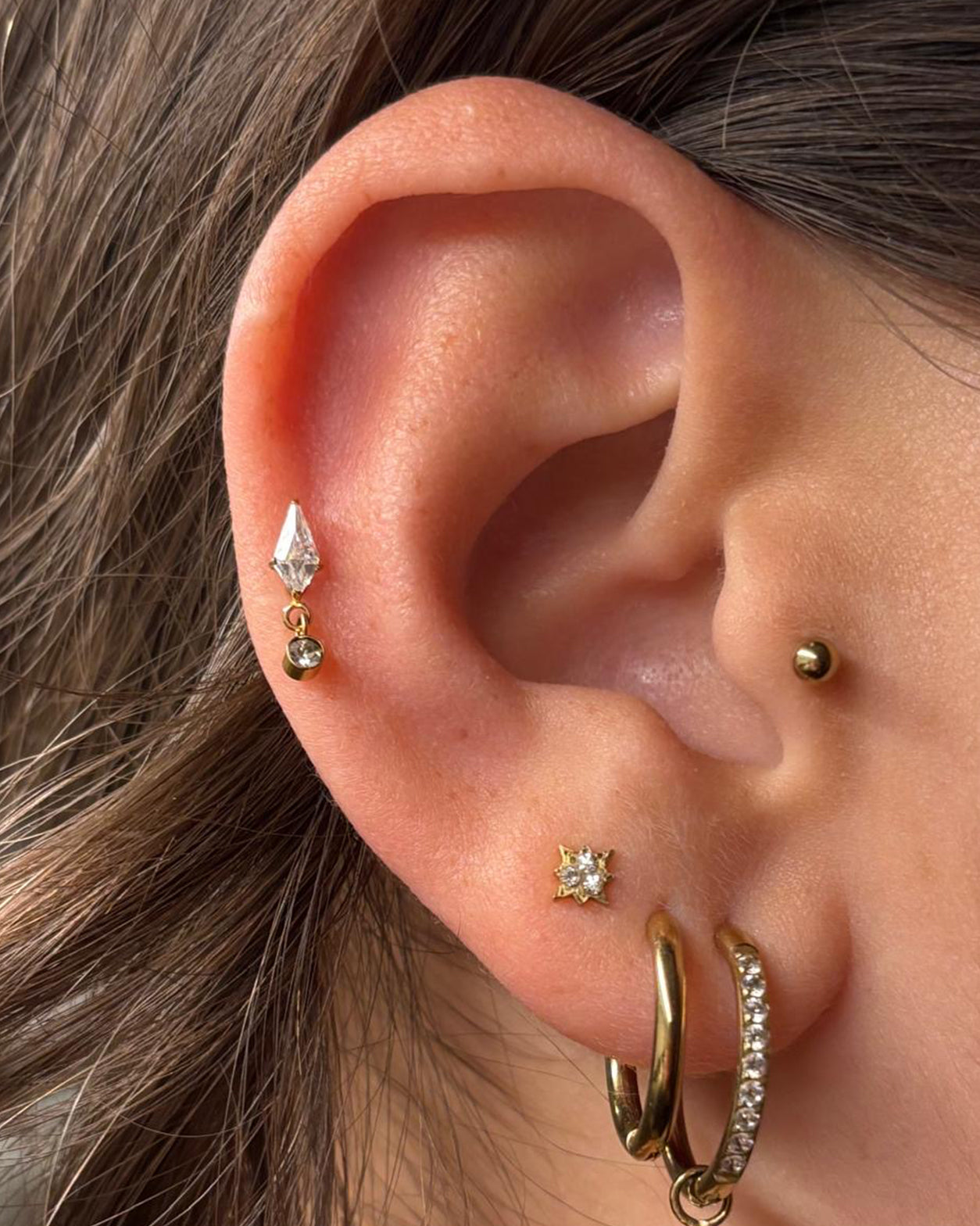 Titanium Diamond Shaped Piercing - Afrah