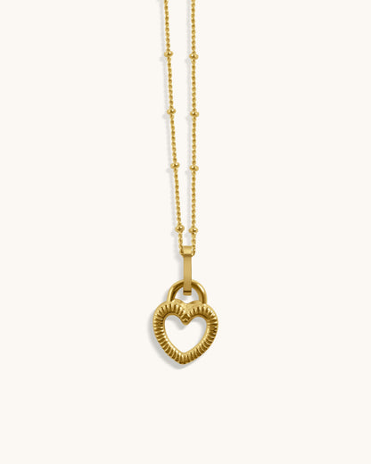 Bold Heart Necklace with Two Colors - Cassidy