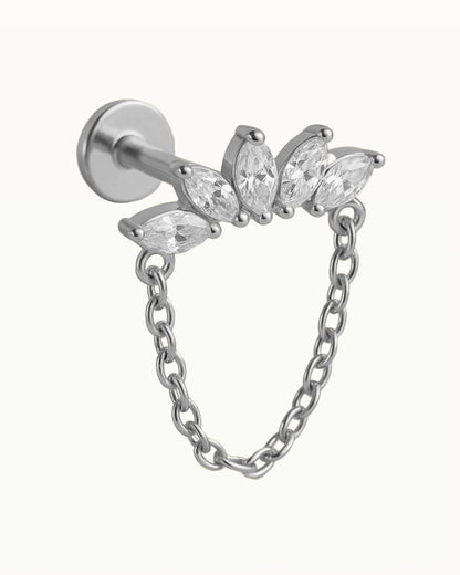 Titanpiercing mit Kette - Elsie