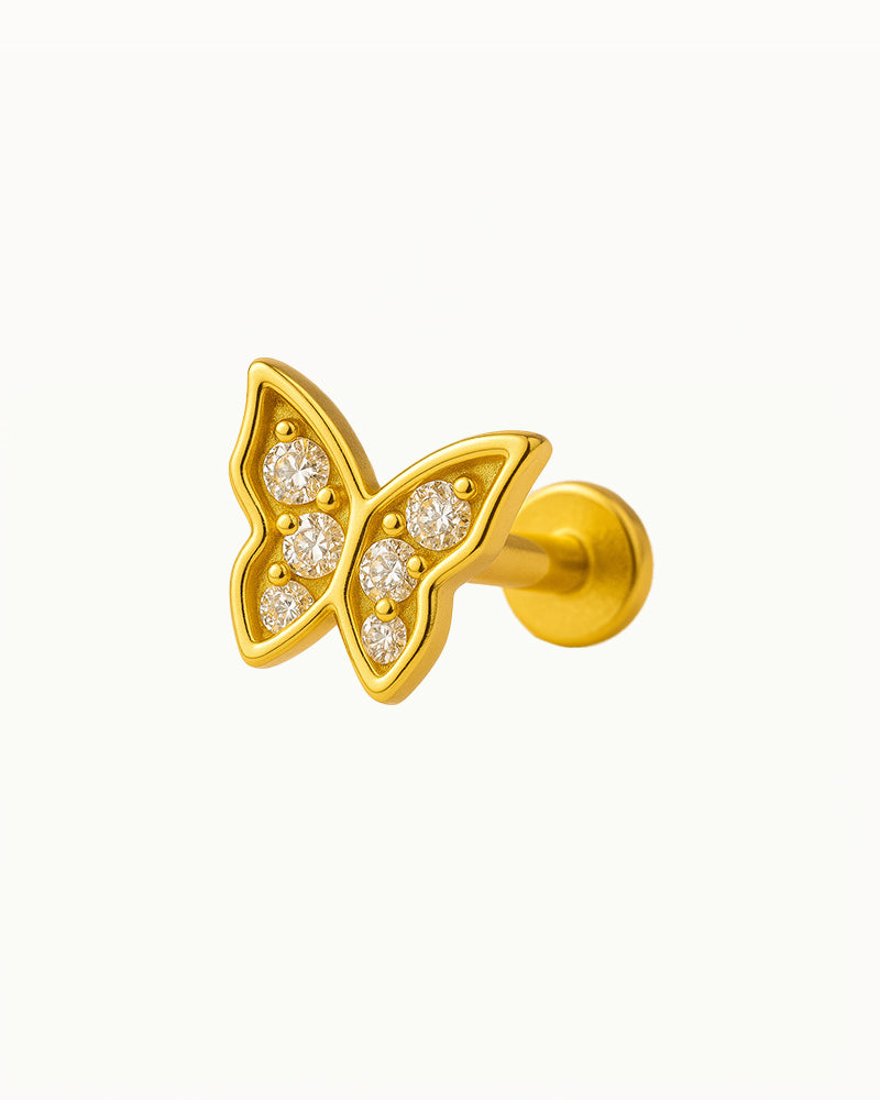 Conception de Piercing en Titane Bold Vlinder - Elvira
