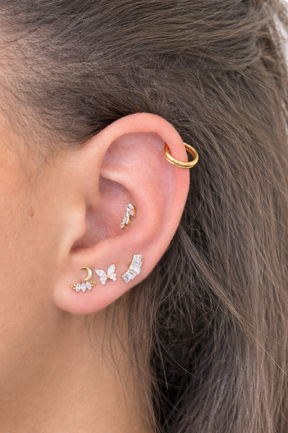 Piercing Anneau Double Minimaliste en Titane - Tamara