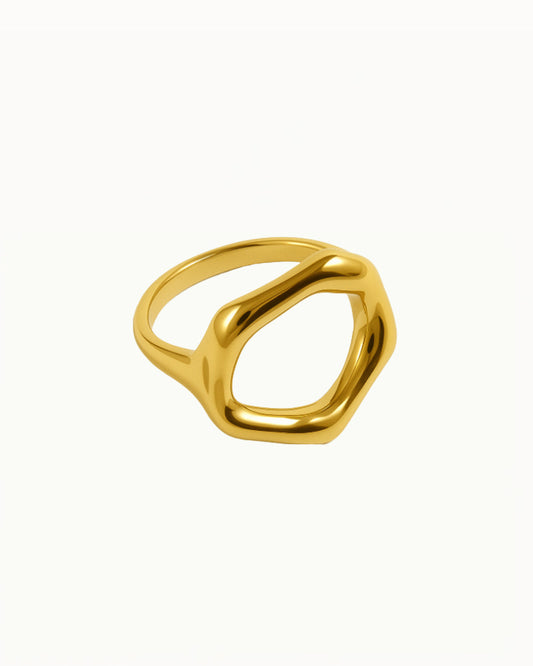 Klobiger runder Statement-Ring - Lea - R35