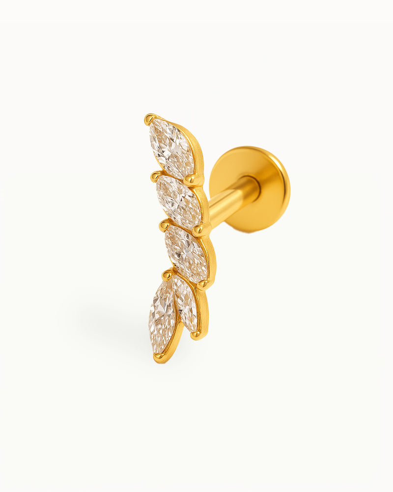 Titanpiercing mit Kristallbogen - Luciana