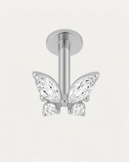 Titan Schmetterling mit Steinen Piercing - Mai 