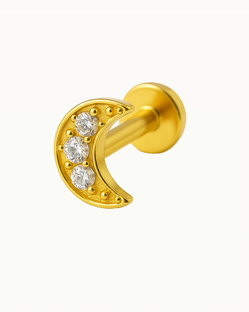 Piercing en titane en forme de lune - Safiya