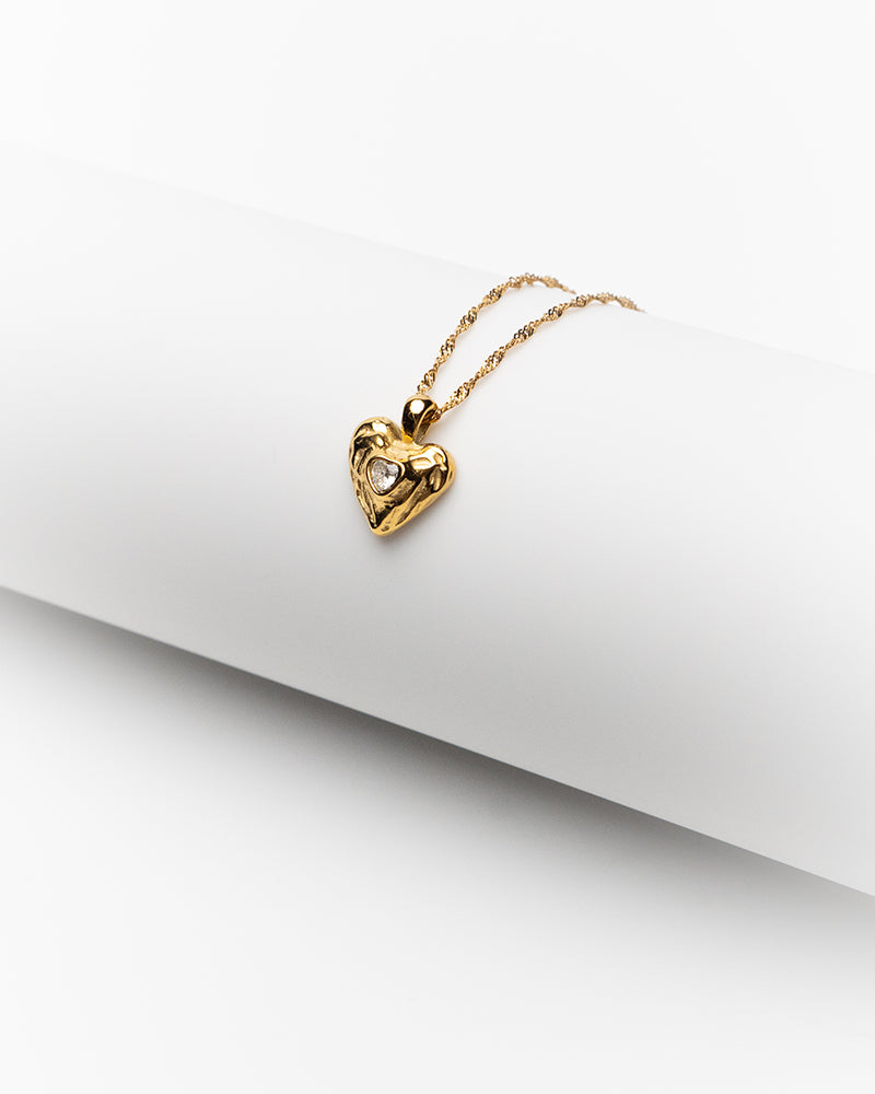 Vintage klobige Herz Halskette - Kenna