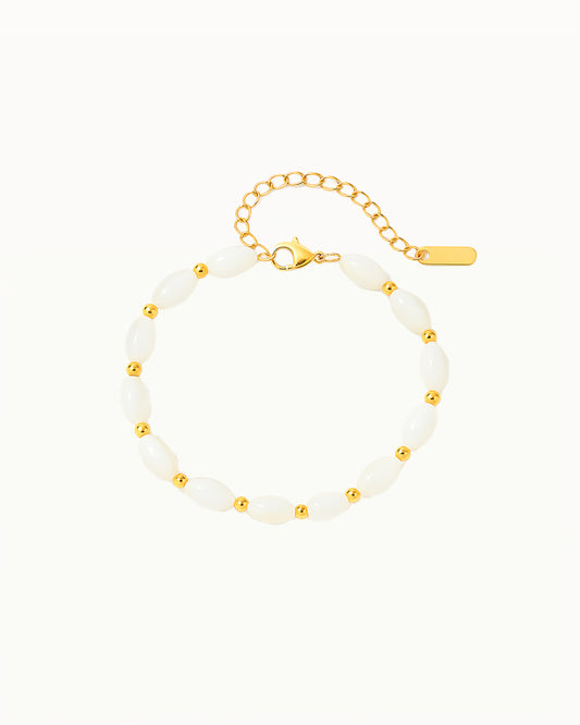 Elegant Bracelet with White Pearls - Jaycee