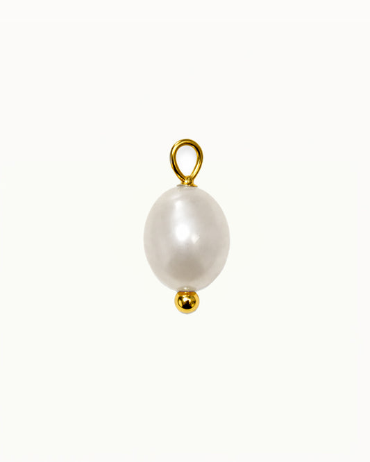 Gold Charm with Pearl - Brooke