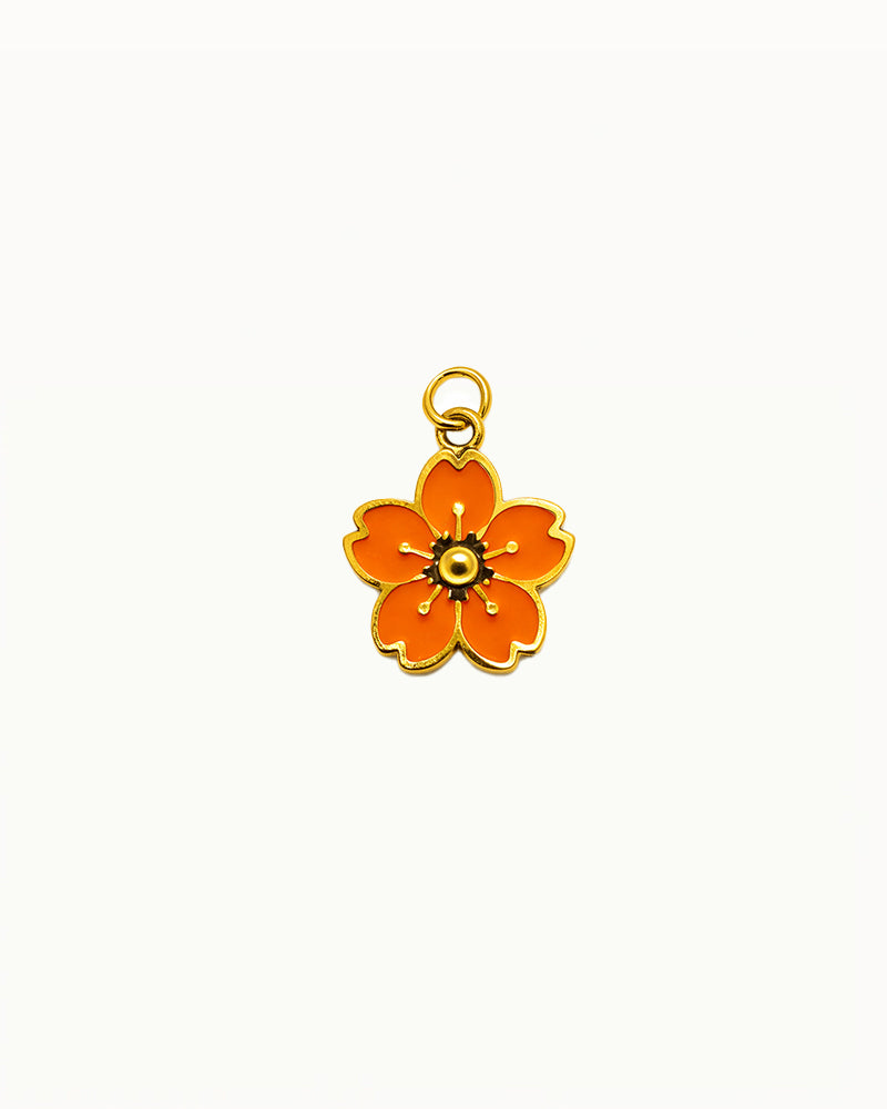 Orange Flower Charm - Marleen