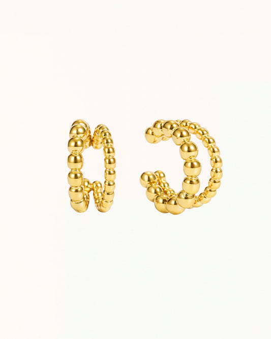 Bubble-Ohrklemme mit Perlen - Chalina