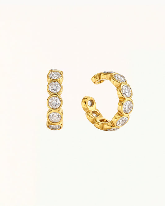 Ear Cuff with Large Round Crystals - Hawaii