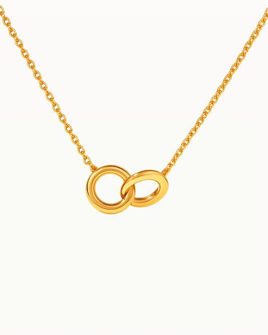 Minimalistische goldene Infinity-Kettenringe - Janne