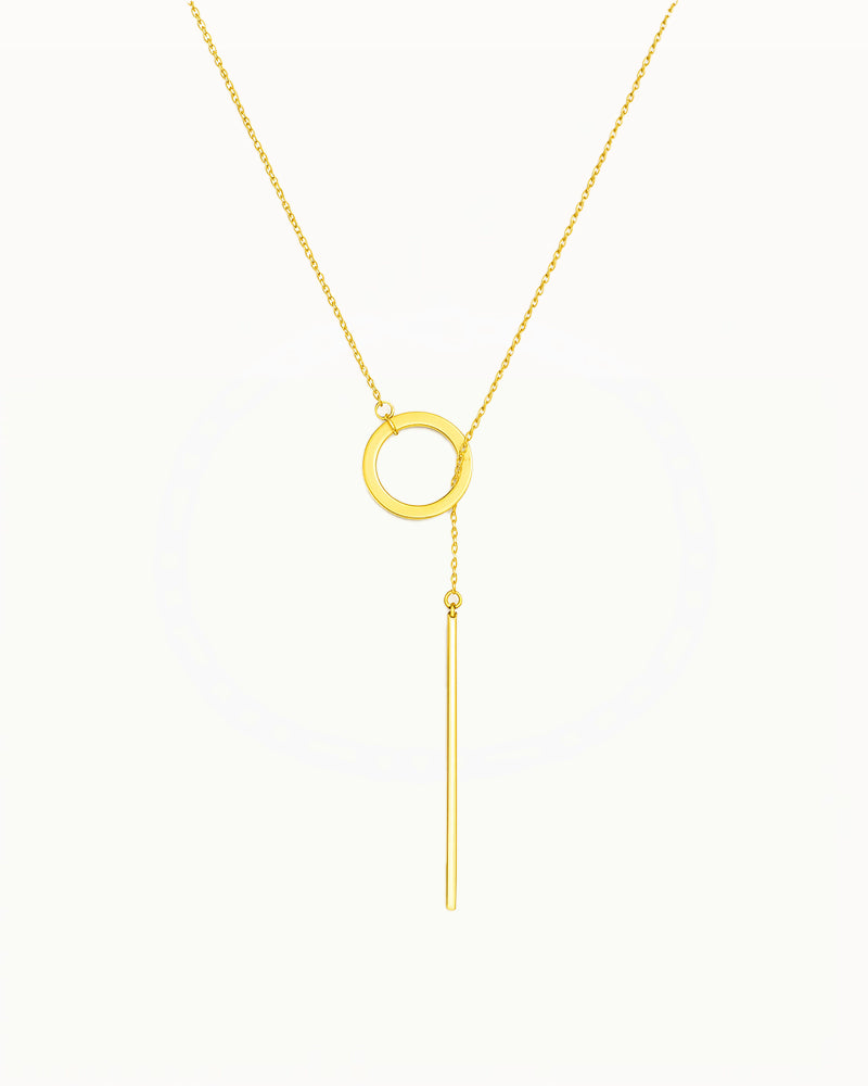 Collier minimaliste avec cercle et barre - Julia
