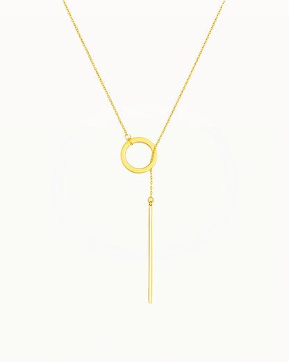 Collier minimaliste avec cercle et barre - Julia