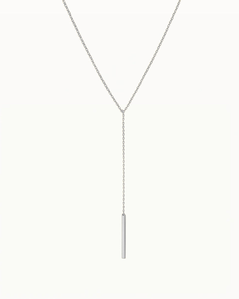 Minimalist Y-Necklace with Bar Pendant - Kayla