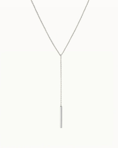 Minimalist Y-Necklace with Bar Pendant - Kayla
