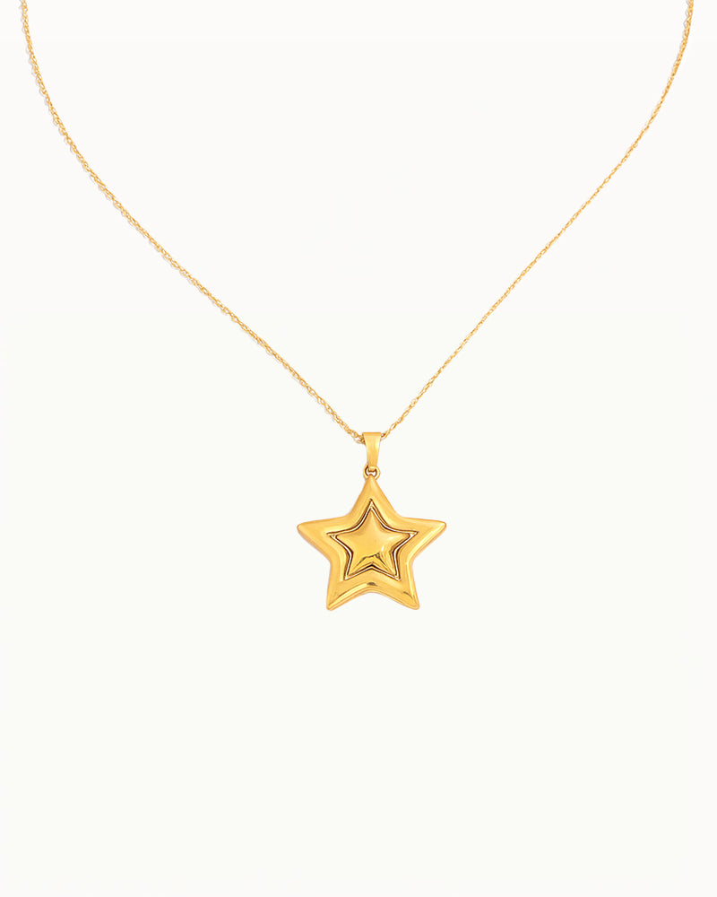 Gold Chain with Large Star Pendant - Pip