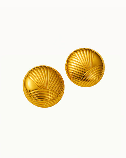 Gouden Ronde Vintage Oorbellen - Cleo