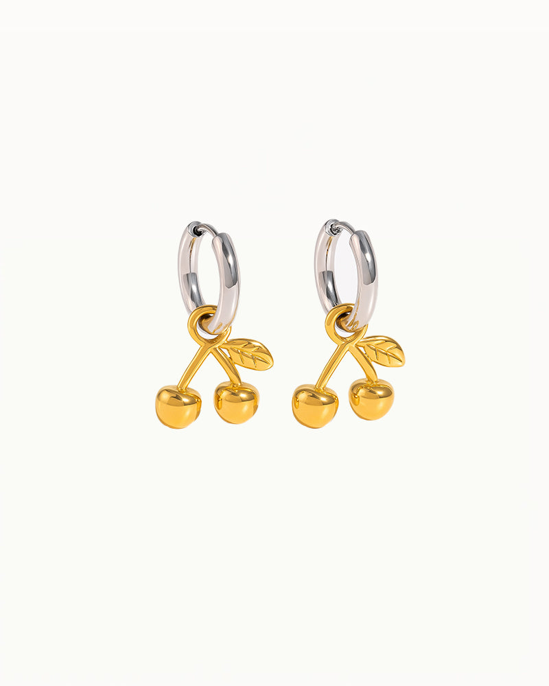 Boucles d'oreilles étanches avec pendentif cerise - Lieke