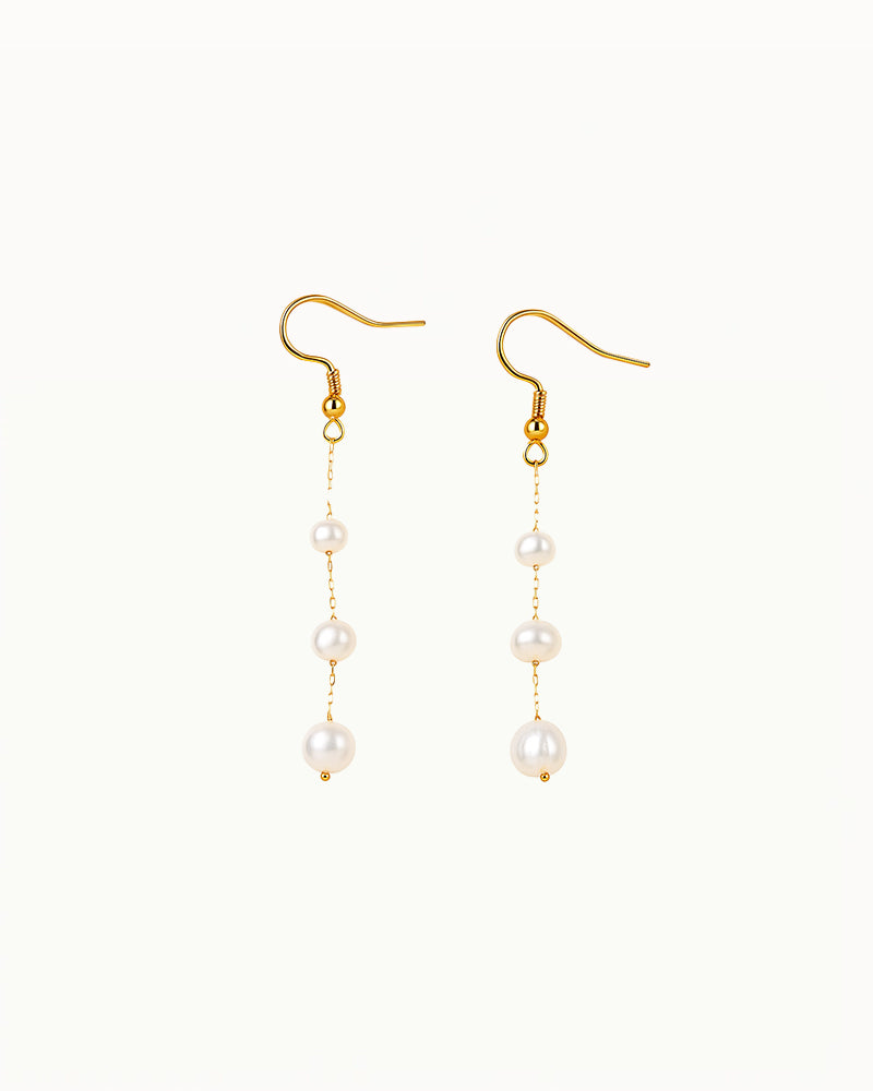 Lange Ohrringe mit Perlen - Tyra