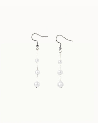 Lange Ohrringe mit Perlen - Tyra