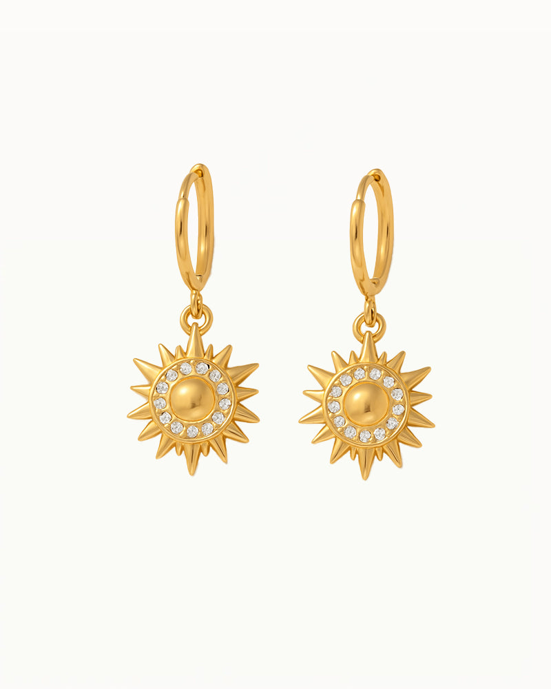 Boucles d'oreilles avec Soleil et Pierres - Yuna