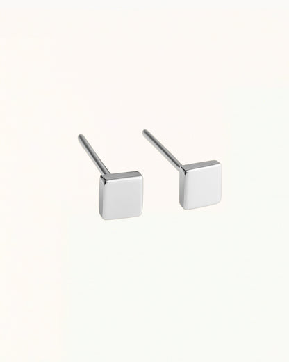 Subtle Square Stud Earrings - Zehra