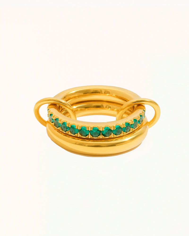 Gold Ring with Different Colored Stones - Isabella - R78