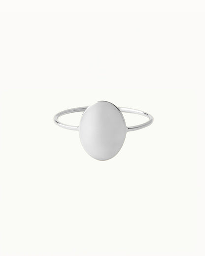 Minimalistischer Ring mit runder Platte - Lynn - R26