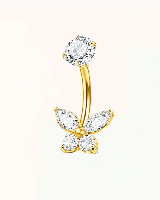 Titan-Bauchnabelpiercing mit Schmetterlingsmotiv – Trixie