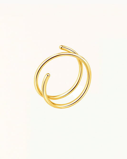 Offener Nasenpiercingring aus Titan mit Doppeldesign - Neve