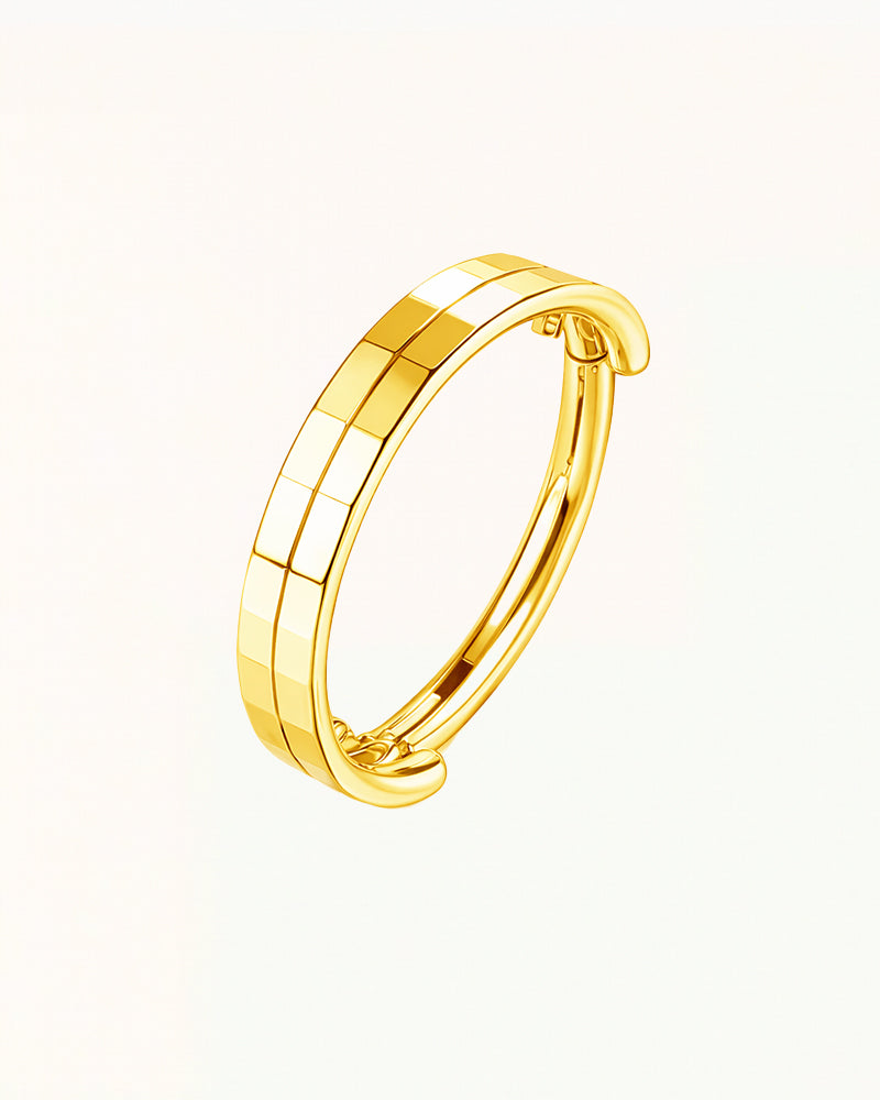 Titanium Minimalistische Dubbele Ringpiercing - Amara