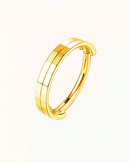 Minimalistisches Doppelring-Piercing aus Titan – Amara