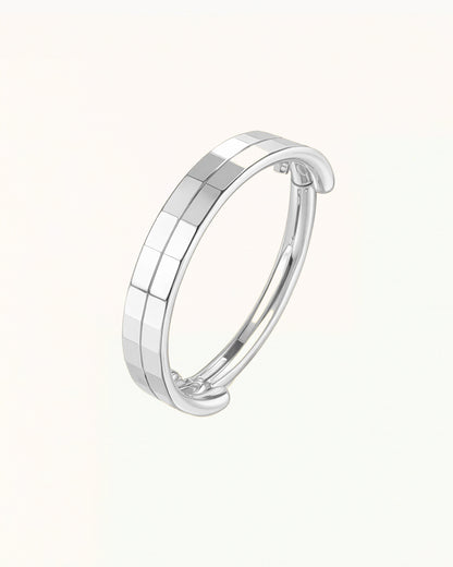 Titanium Minimalistische Dubbele Ringpiercing - Amara