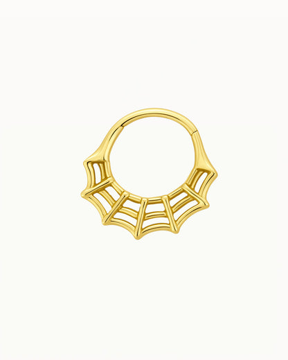 Titanium Spiderweb Clicker Piercing - Daphne