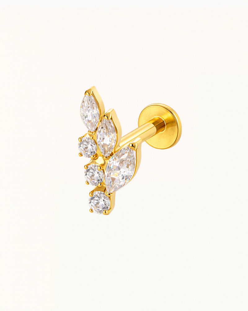 Titanium Marquise and Round Cluster Piercing - Fay